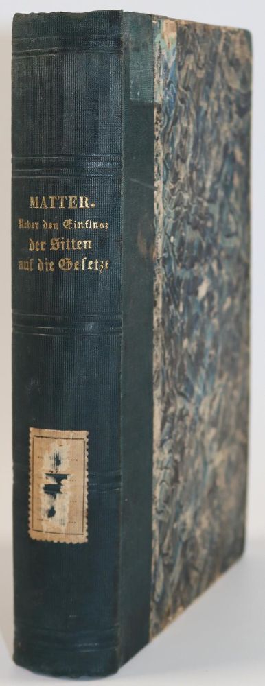 Große Abbildung Nr.2: 142-714 Matter,J.: (Jus der Bibliothek v. Prof. Thomas Würtenberger, Politik und Staatswissenschaften)