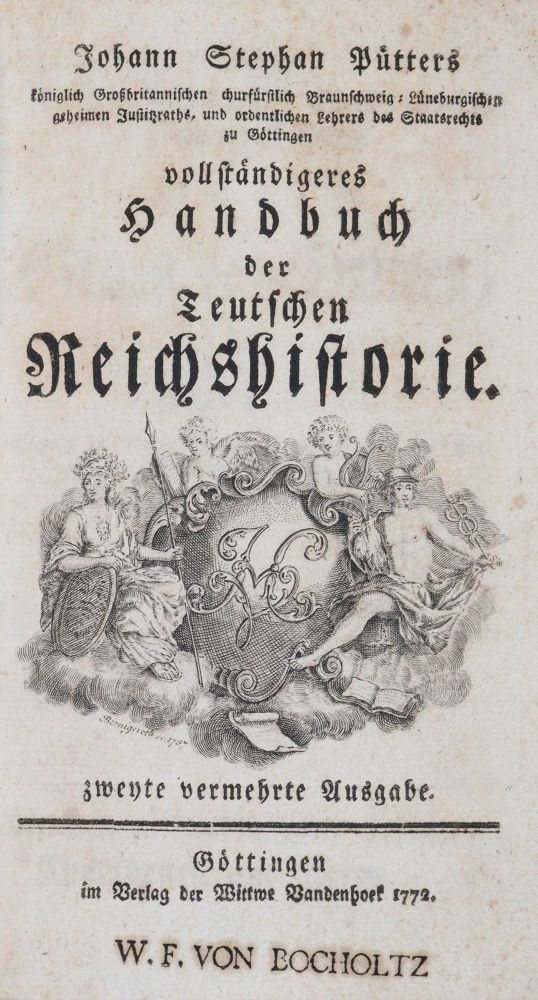 Große Abbildung Nr.1: 142-726 Pütter,J.S.: (Jus der Bibliothek v. Prof. Thomas Würtenberger, Politik und Staatswissenschaften)
