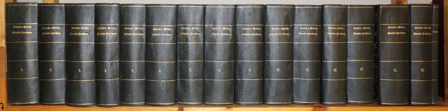 Große Abbildung Nr.2: 142-729 Rotteck,C.v. u. C.Welcker (Hrsg.).: (Jus der Bibliothek v. Prof. Thomas Würtenberger, Politik und Staatswissenschaften)