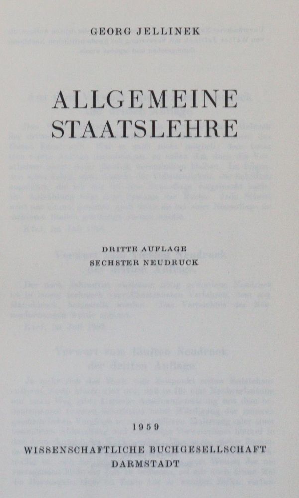 Große Abbildung Nr.1: 142-734 Schmidt,R.: (Jus der Bibliothek v. Prof. Thomas Würtenberger, Politik und Staatswissenschaften)