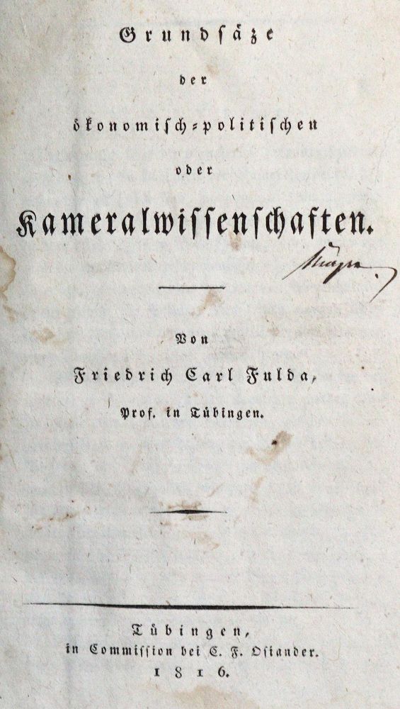 Große Abbildung Nr.1: 142-739 Zincke,G.H.: (Jus der Bibliothek v. Prof. Thomas Würtenberger, Politik und Staatswissenschaften)