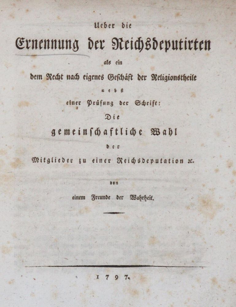 Große Abbildung Nr.1: 142-753 Ueber den konstitutionellen Geist.: (Jus der Bibliothek v. Prof. Thomas Würtenberger)