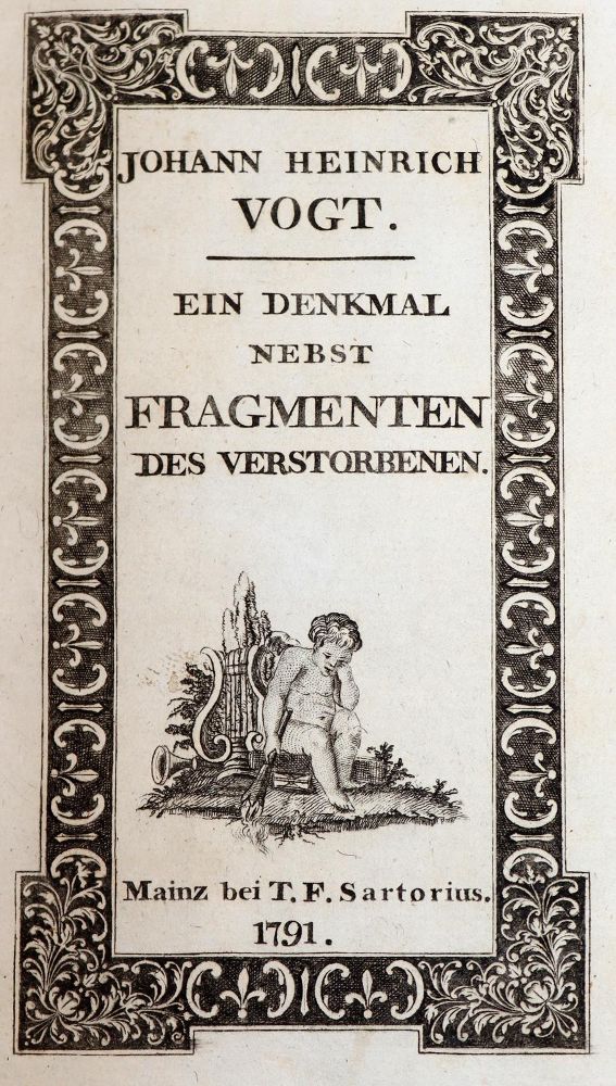 Große Abbildung Nr.1: 142-755 Vogt,J.H.: (Jus der Bibliothek v. Prof. Thomas Würtenberger)