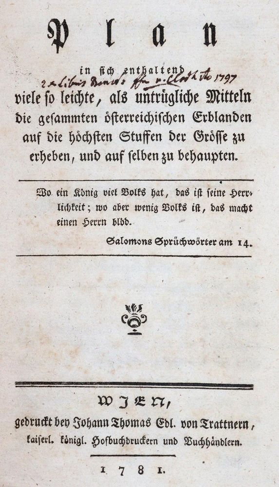Große Abbildung Nr.1: 142-759 Plan: (Jus der Bibliothek v. Prof. Thomas Würtenberger, Wirtschaft)