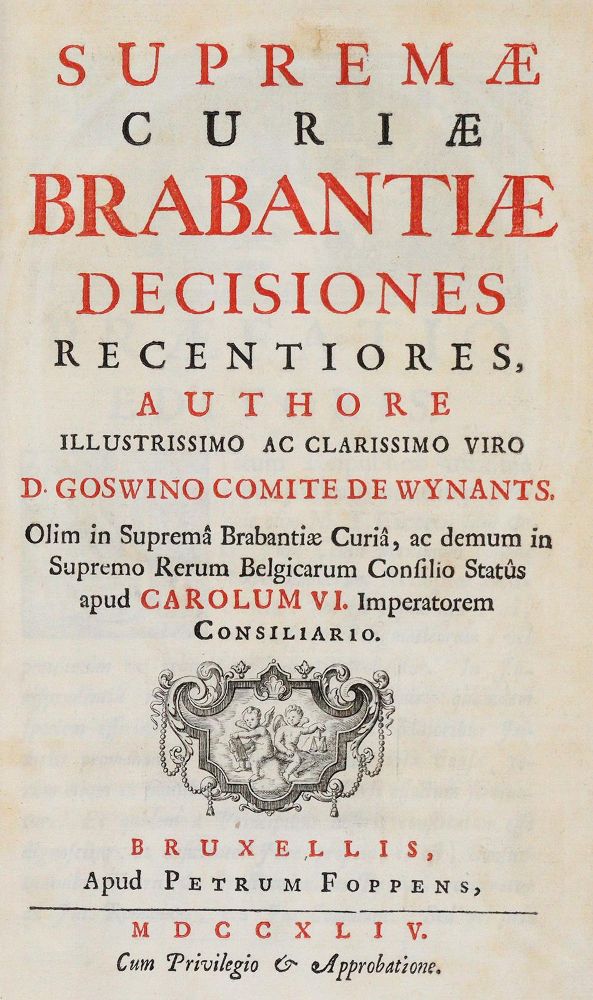 Große Abbildung Nr.1: 142-766 Wynants,G.de.: (Jus der Bibliothek v. Prof. Thomas Würtenberger)