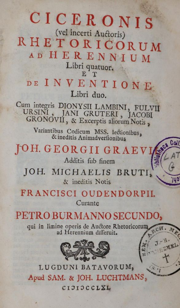 Große Abbildung Nr.1: 142-82 Cicero,M.T.: (Alte Drucke, Handschriften und Theologie)