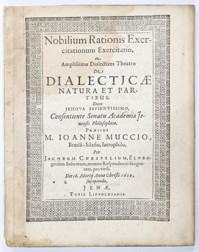 Große Abbildung Nr.1: 142-84 Cnespelius,J.: (Alte Drucke, Handschriften und Theologie)