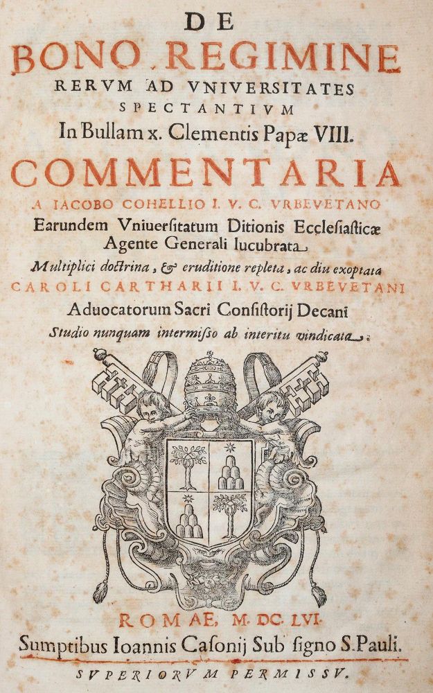 Große Abbildung Nr.1: 142-85 Cohelli,G.: (Alte Drucke, Handschriften und Theologie)