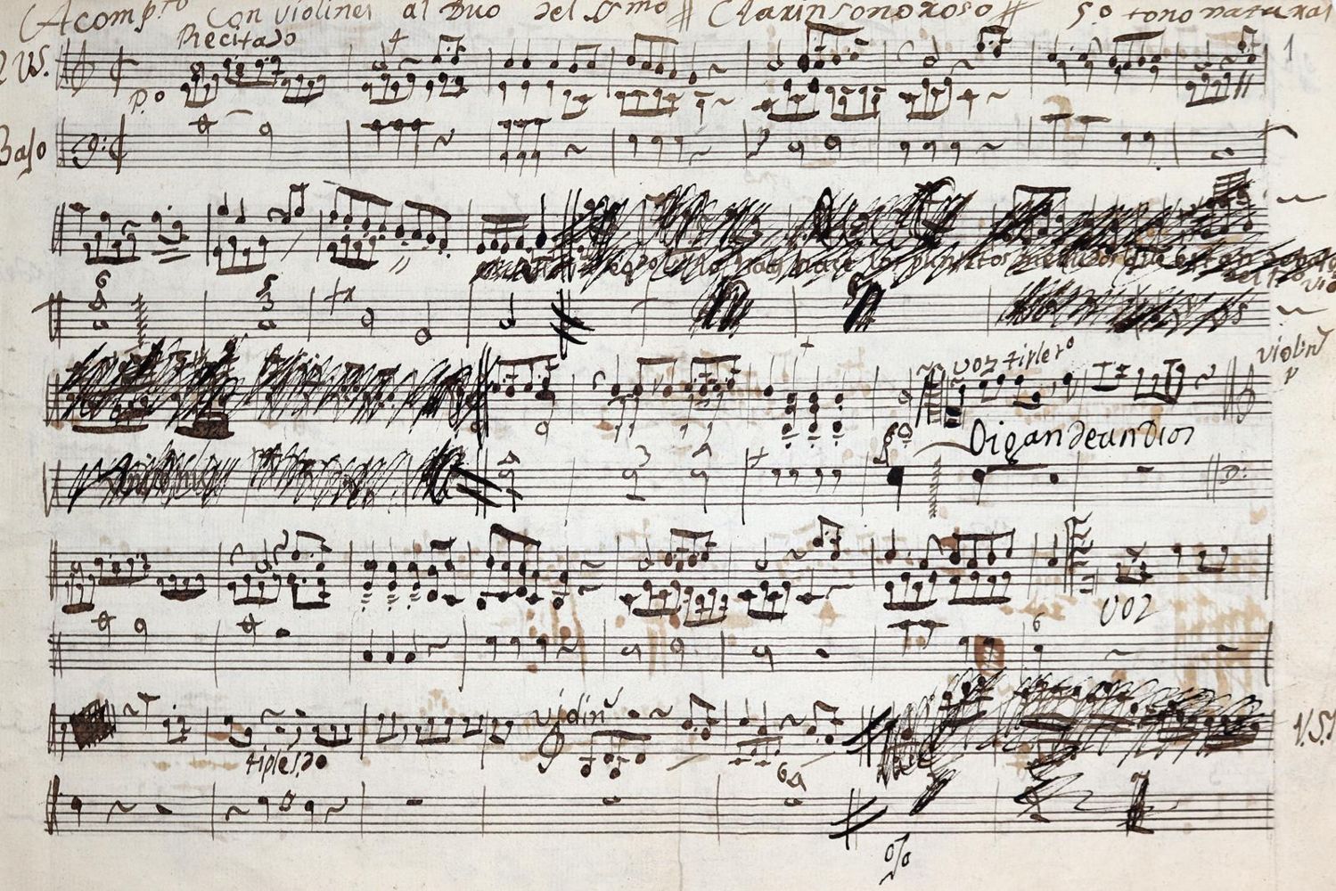 Große Abbildung Nr.1: 142-861 Spanische Notenhandschrift: (Musik, Handschriften)