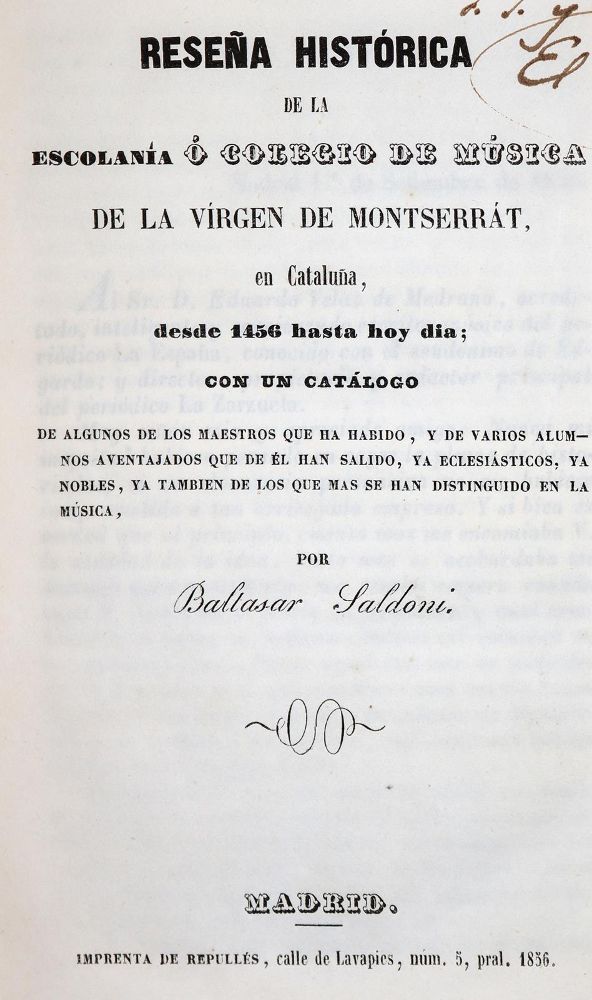 Große Abbildung Nr.1: 142-888 Saldoni,B.: (Musik, Spanien)