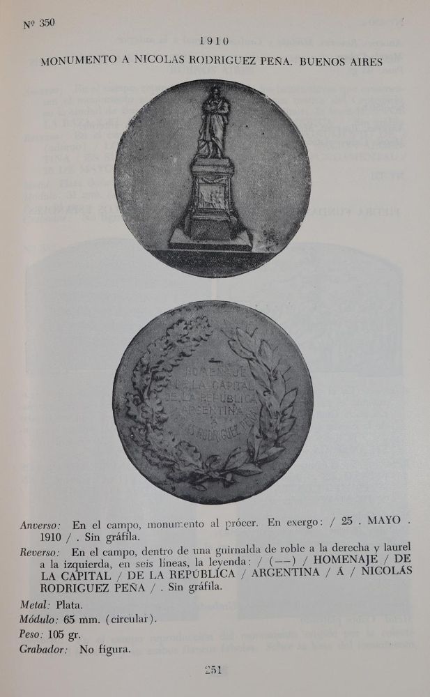 Große Abbildung Nr.3: 142-898 Argentinien.: (Numismatik u. Siegelkunde, Medaillen)