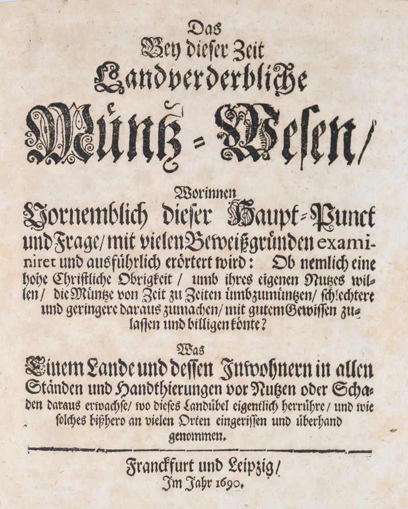 Große Abbildung Nr.1: 142-908 Münzwesen.: (Numismatik u. Siegelkunde, Medaillen)