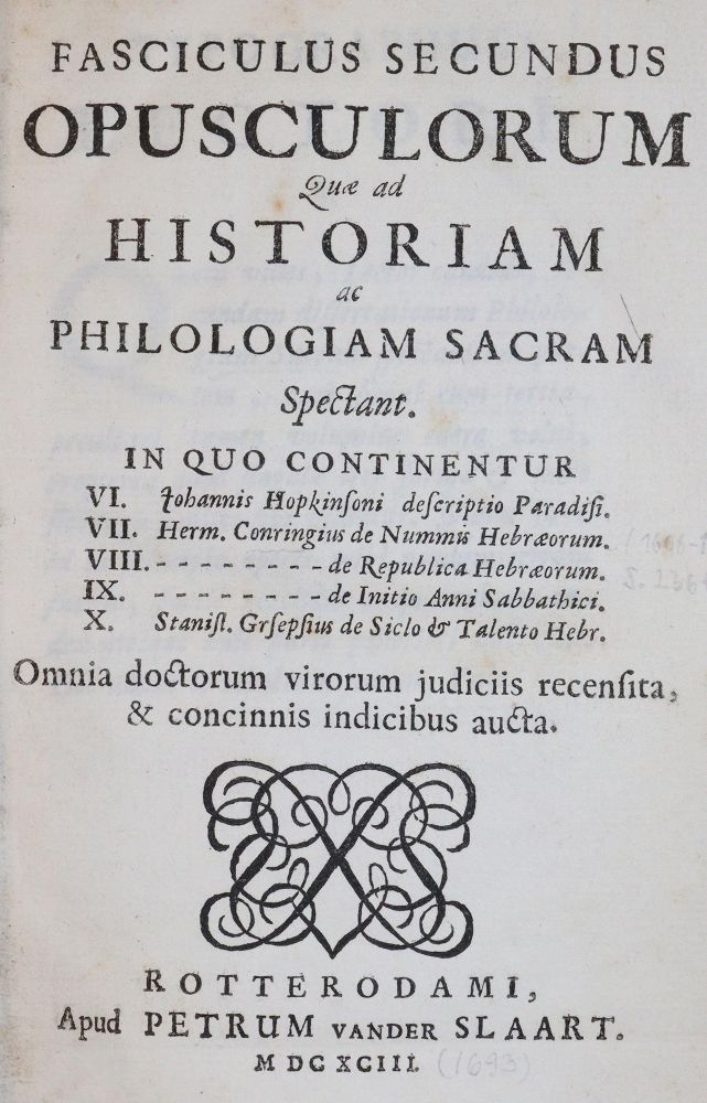 Große Abbildung Nr.10: 142-91 Crenius,T. (d.i. T.I.Crusius).: (Alte Drucke, Handschriften und Theologie)