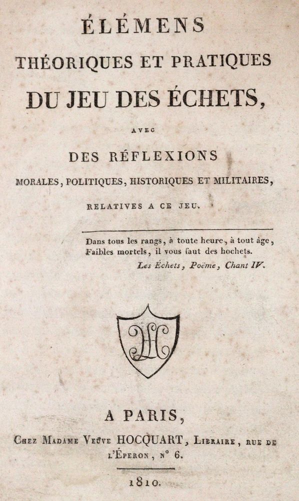 Große Abbildung Nr.1: 142-932 (Hocquart,L.F.J.).: (Spiele, Schach)
