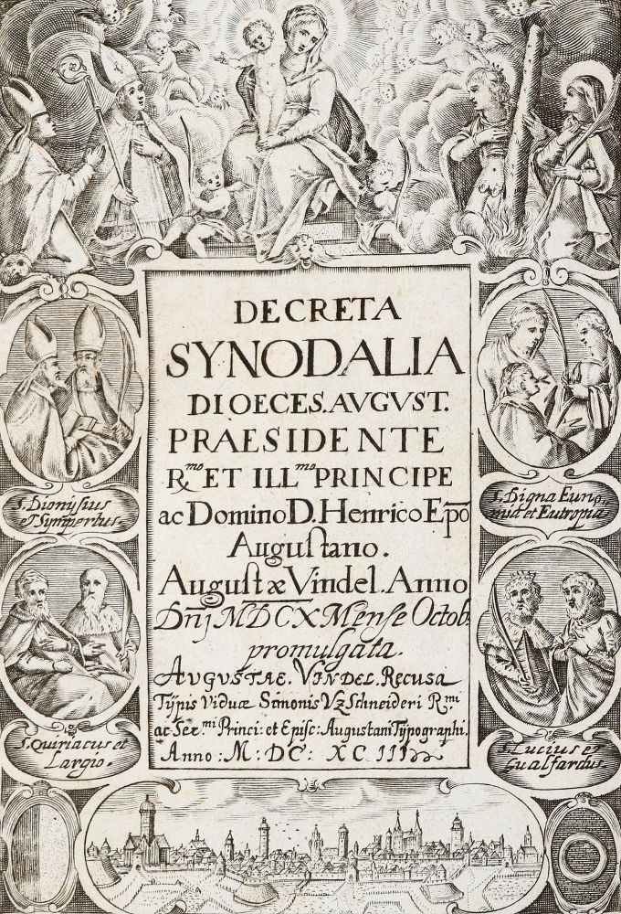 Große Abbildung Nr.1: 142-95 Decreta Synodalia Dioeces.: (Alte Drucke, Handschriften und Theologie)