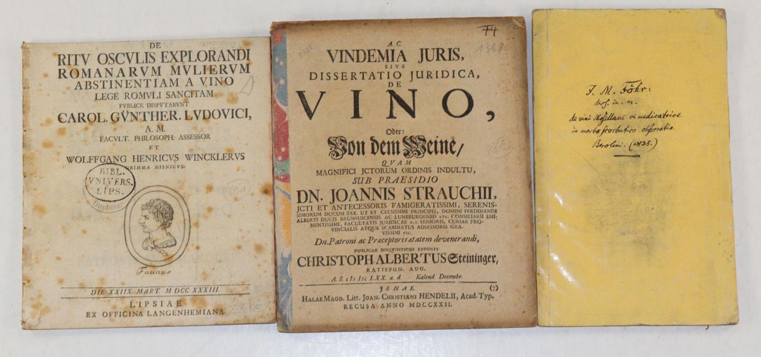 Große Abbildung Nr.3: 142-969 Dissertationen: (Küche und Haushalt, Getränke, Wein und Weinbau)