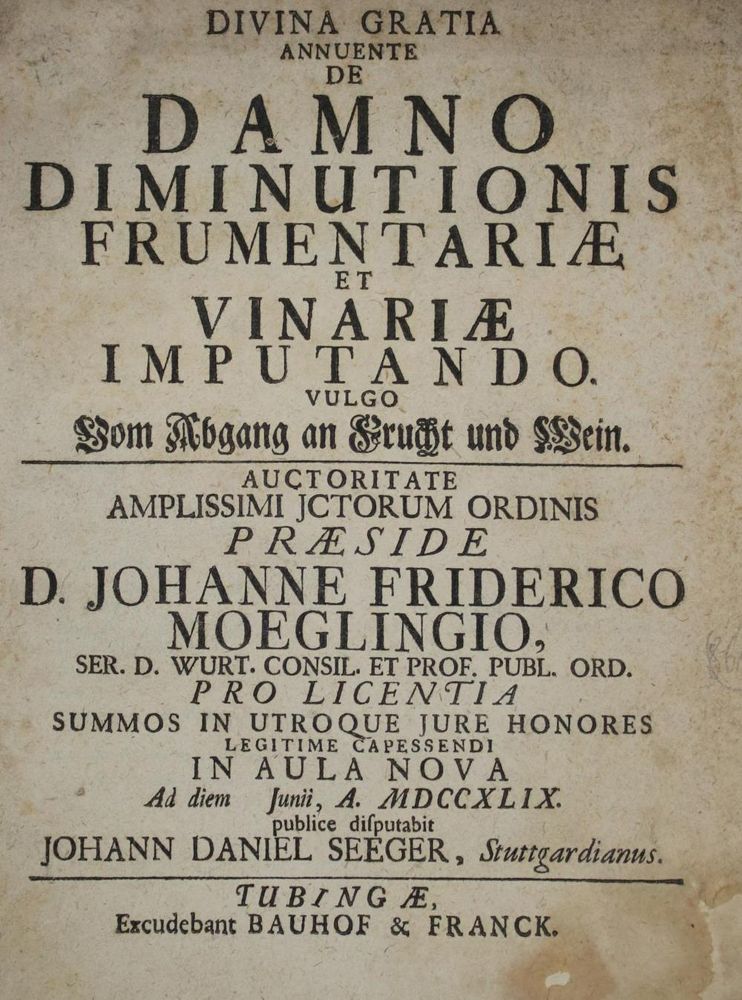 Große Abbildung Nr.1: 142-971 Moegling,J.F.: (Küche und Haushalt, Getränke, Wein und Weinbau)
