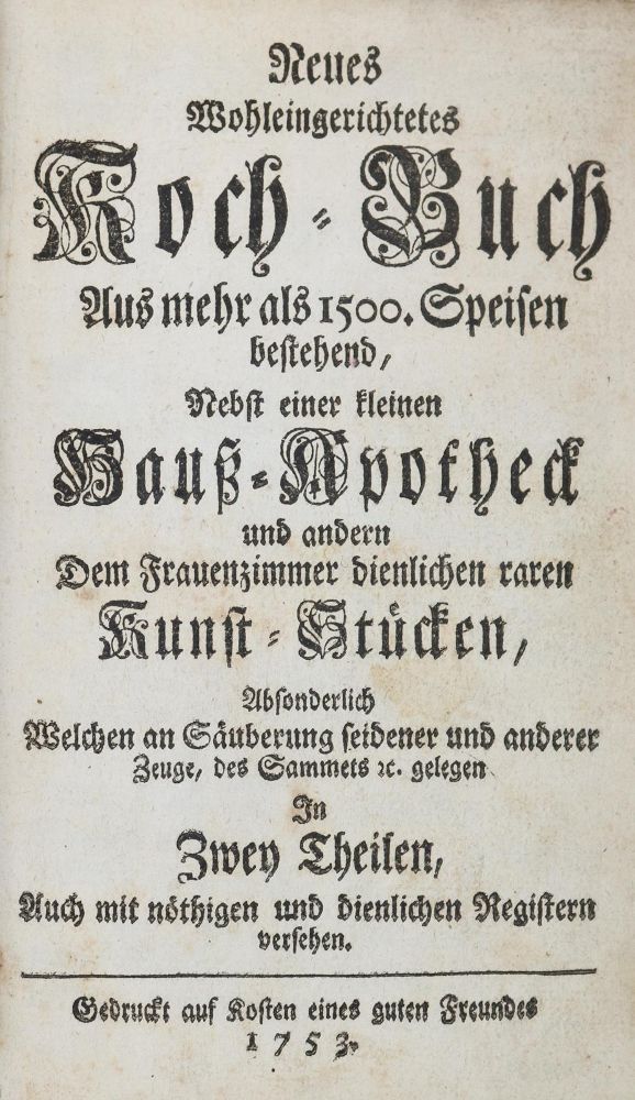 Große Abbildung Nr.1: 142-978 Neues wohleingerichtetes Koch-Buch: (Küche und Haushalt, Kochbücher)