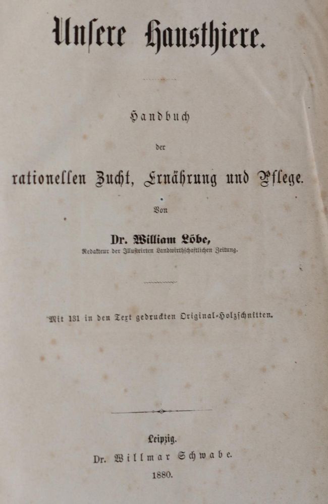 Große Abbildung Nr.1: 142-997 Baldamus,A.C.E.: (Land- und Forstwirtschaft, Tierhaltung, Geflügel)