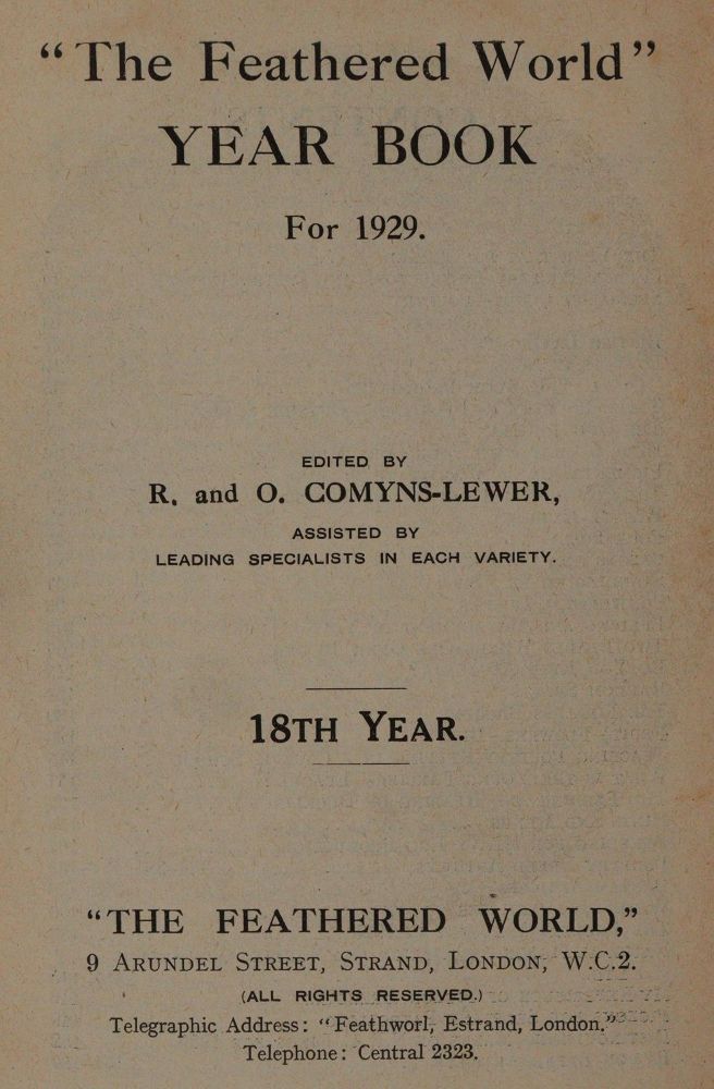 Große Abbildung Nr.1: 142-999 Feathered World, The.: (Land- und Forstwirtschaft, Tierhaltung, Geflügel)