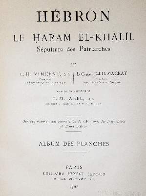 Bild Nr.1: 142-1017 Vincent,L.H.E. u.a.: (Archäologie)