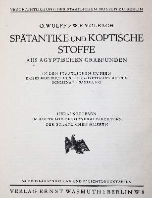Bild Nr.1: 142-1018 Wulff,O. u. W.F.Volbach.: (Archäologie)