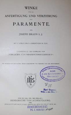 Bild Nr.1: 142-1041 Braun,J.: (Kunstwissenschaft)