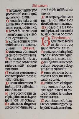 Bild Nr.5: 142-110 Einzelblätter.: (Alte Drucke, Handschriften und Theologie)