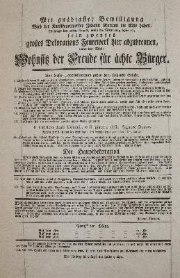 Bild Nr.1: 142-1126 Feuerwerk.: (Einblattdrucke u. Flugschriften)