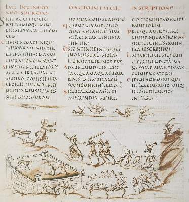 Bild Nr.1: 142-1208 Utrecht-Psalter.: (Faksimile)