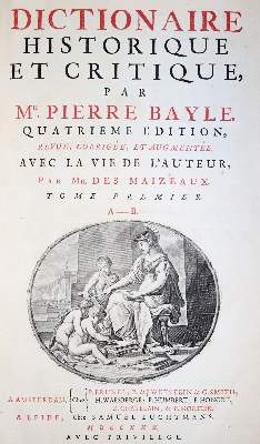 Bild Nr.1: 142-1223 Bayle,P.: (Lexika - Wörterbücher - Sprachwissenschaften)