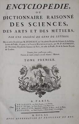 Bild Nr.1: 142-1228 Diderot,D. u. J.d'Alembert.: (Lexika - Wörterbücher - Sprachwissenschaften)