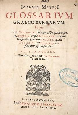 Bild Nr.1: 142-1239 Meursius,J.: (Lexika - Wörterbücher - Sprachwissenschaften)