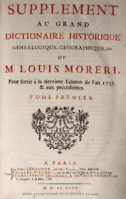 Bild Nr.1: 142-1242 Moreri,L.: (Lexika - Wörterbücher - Sprachwissenschaften)
