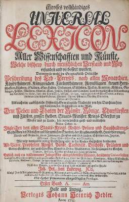 Bild Nr.1: 142-1260 Zedler,J.H.: (Lexika - Wörterbücher - Sprachwissenschaften)