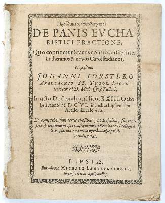 Bild Nr.1: 142-127 Förster,J.: (Alte Drucke, Handschriften und Theologie)