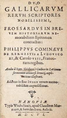 Bild Nr.1: 142-137 Froissart,J.: (Alte Drucke, Handschriften und Theologie)