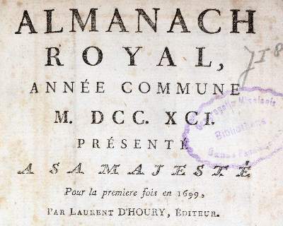 Bild Nr.1: 142-1384 Houry,L.de.: (Almanache)