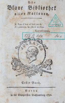 Bild Nr.1: 142-1390 Blaue Bibliothek aller Nationen, Die.: (Literatur und illustrierte Bücher bis 19.Jahrhundert)