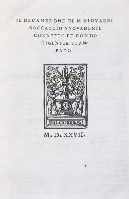 Bild Nr.1: 142-1391 Boccaccio,G.: (Literatur und illustrierte Bücher bis 19.Jahrhundert)