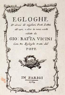 Bild Nr.1: 142-1410 Egloghe: (Literatur und illustrierte Bücher bis 19.Jahrhundert)