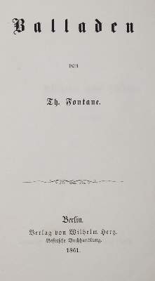Bild Nr.1: 142-1430 Fontane,T.: (Literatur und illustrierte Bücher bis 19.Jahrhundert)