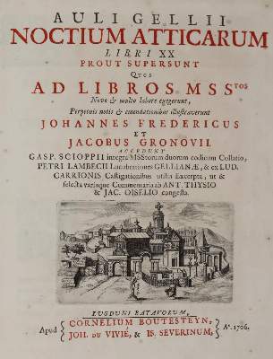 Bild Nr.1: 142-1436 Gellius,A.: (Literatur und illustrierte Bücher bis 19.Jahrhundert)