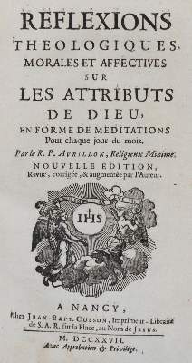 Bild Nr.1: 142-15 Avrillon,(J.B.).: (Alte Drucke, Handschriften und Theologie)