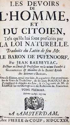 Bild Nr.1: 142-1506 Pufendorf,S.v.: (Literatur und illustrierte Bücher bis 19.Jahrhundert)