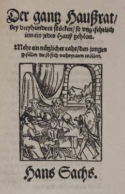 Bild Nr.1: 142-1513 Sachs,H.: (Literatur und illustrierte Bücher bis 19.Jahrhundert)