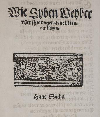Bild Nr.3: 142-1513 Sachs,H.: (Literatur und illustrierte Bücher bis 19.Jahrhundert)