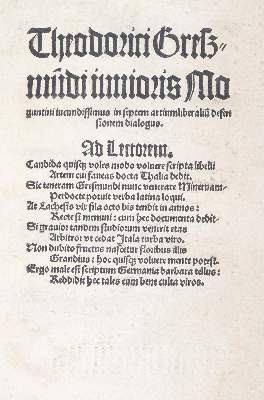 Bild Nr.1: 142-154 Gresemund,D. (d.J.).: (Alte Drucke, Handschriften und Theologie)
