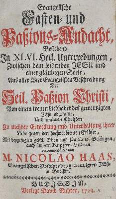 Bild Nr.1: 142-160 Haas,N.: (Alte Drucke, Handschriften und Theologie)