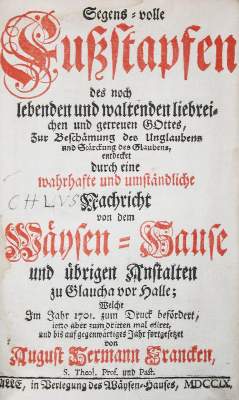 Bild Nr.1: 142-161 Francke,A.H.: (Hallesches Waisenhaus)